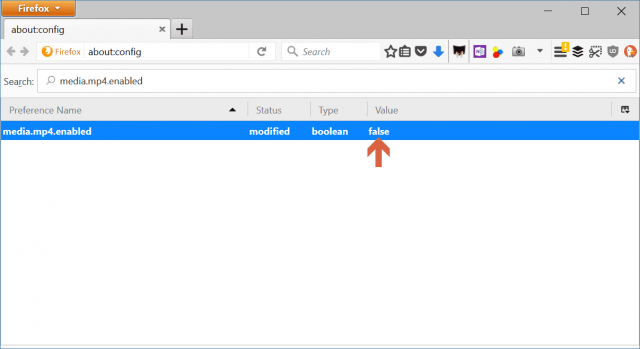 configure Firefox to not play MP4 files automatically