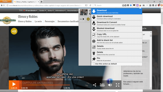 Video Download Helper Options